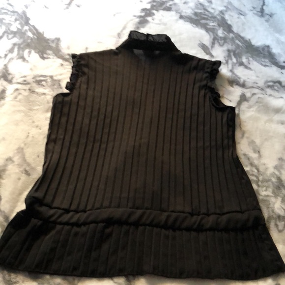 Pleats & Ruffles with Rhinestones Cocktail blouse - Picture 3 of 3